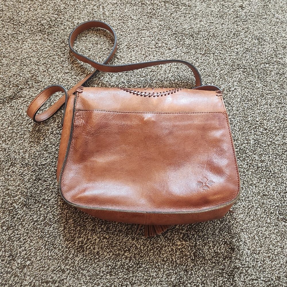 Patricia Nash Leather Braided Baratolli Saddle Crossbody Bag - Picture 3 of 11